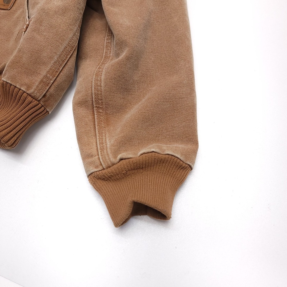 Carhartt Youth Boys Jacket Coat Hood Quilt Lined Duct‎ Brown Med (8) - Picture 8 of 8